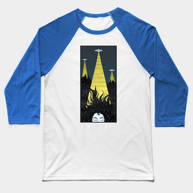 Abduction Baseball T-Shirt by beesants